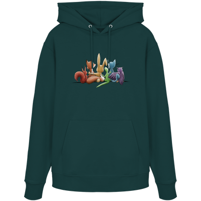 Regenbogen Tiere für Freundschaft, Toleranz und Vielfalt - Organic Hoodie
