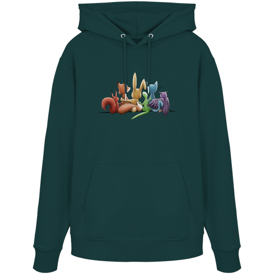 Regenbogen Tiere für Freundschaft, Toleranz und Vielfalt - Organic Hoodie