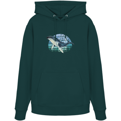 Retro Unterwasser Buckelwal - Organic Hoodie