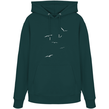 Vogelschwarm – Traum vom Fliegen - Organic Hoodie