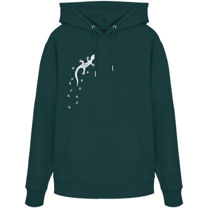 Gecko Eidechse Silhouette hell - Organic Hoodie