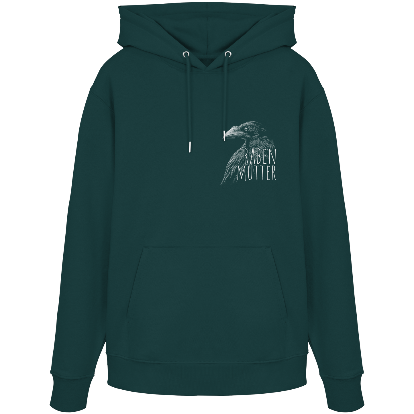 Rabenmutter schwarze Krähe Rabe - Organic Hoodie