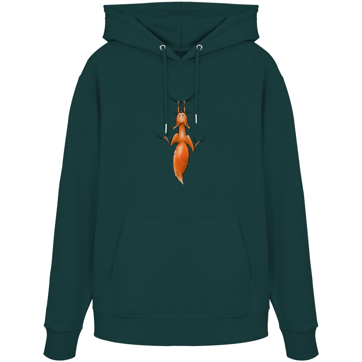 Rotes Eichhörnchen hängt ab - Organic Hoodie