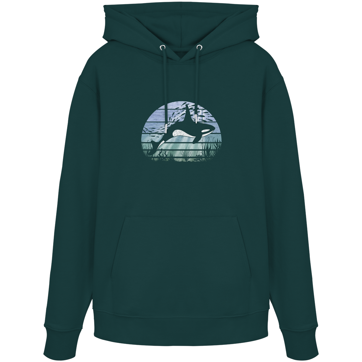 Retro Tiefsee Schwertwal Orca - Organic Hoodie