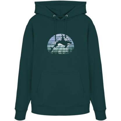 Retro Tiefsee Schwertwal Orca - Organic Hoodie