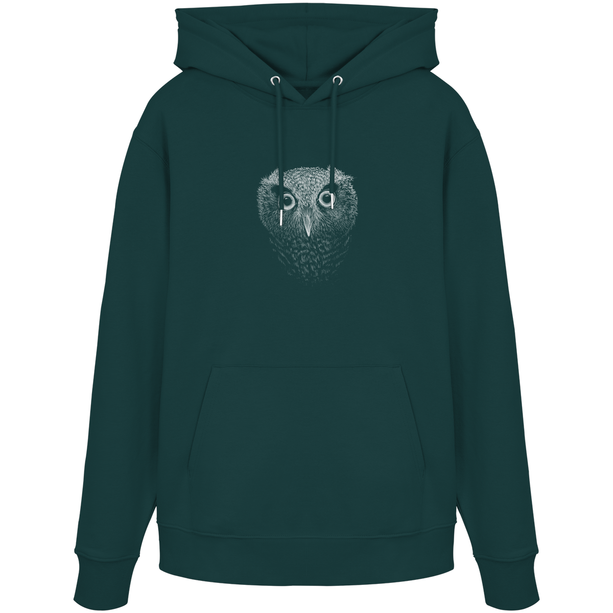 Eule Kritzelkunst Illustration - Organic Hoodie