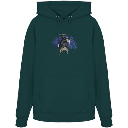 Fledermaus in blauer Nacht - Organic Hoodie