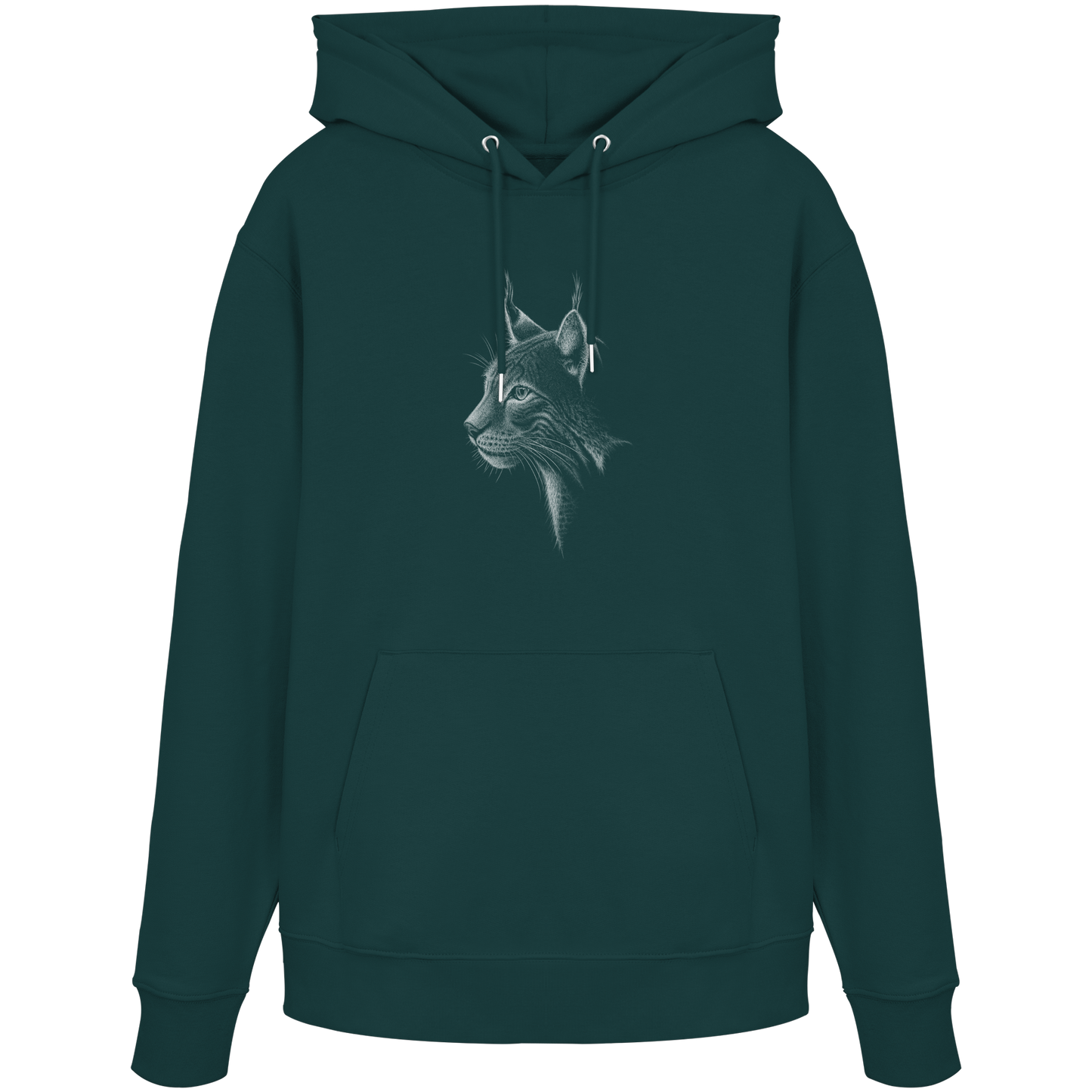 Luchs Kritzelkunst Wildkatze Illustration - Organic Hoodie