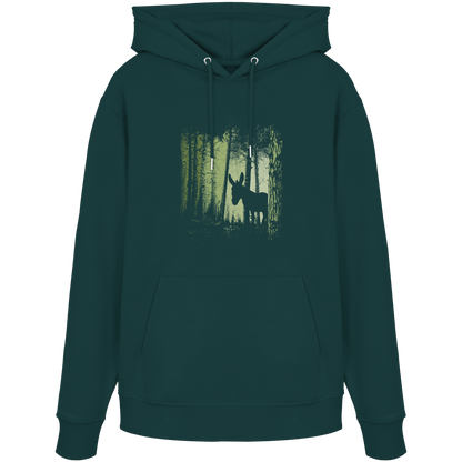 Esel im Zwielicht-Wald - Organic Hoodie
