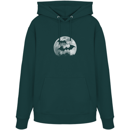 Fledermaus Silhouetten bei Vollmond - Organic Hoodie