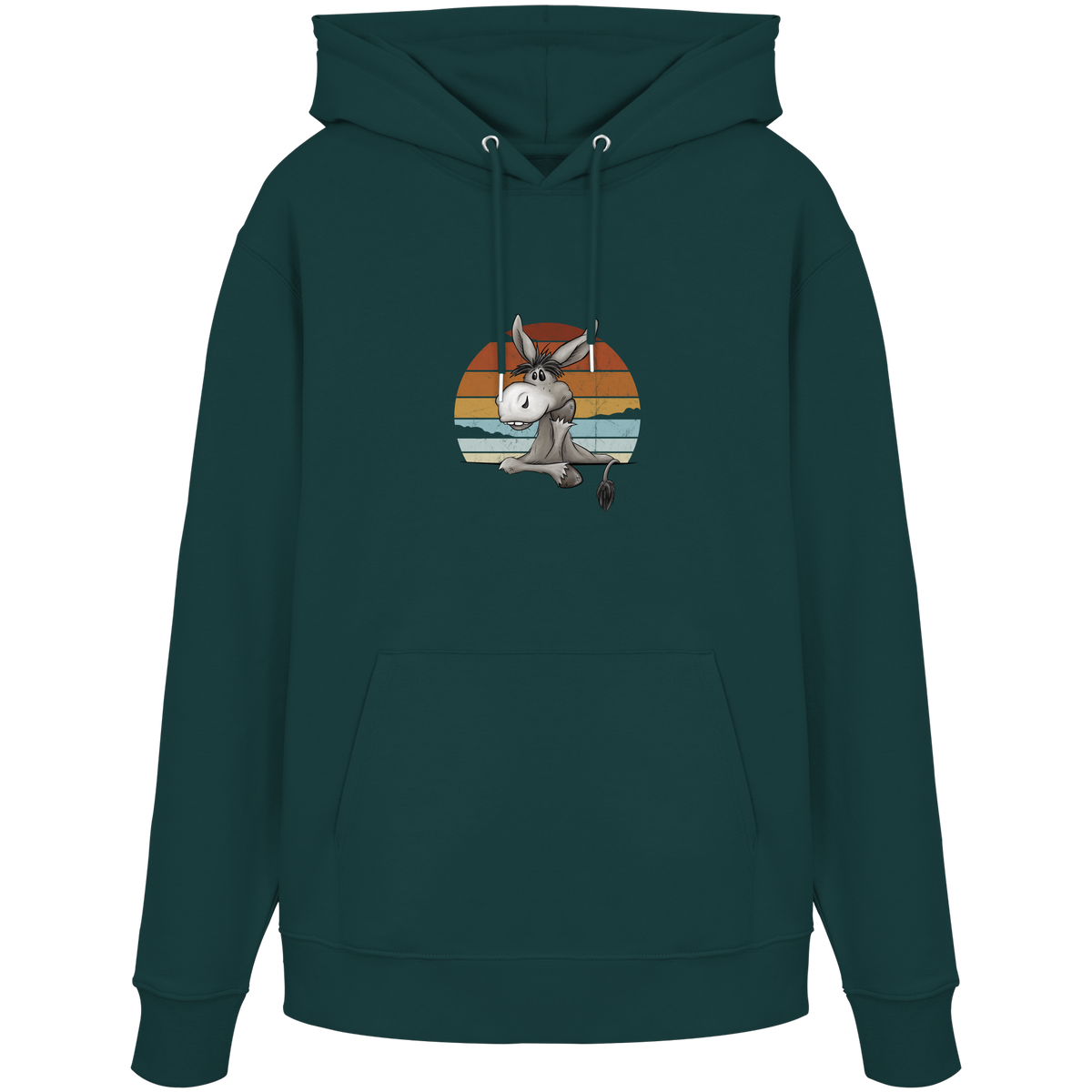 Lässiges Maultier Retro Esel - Organic Hoodie