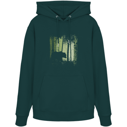 Braunbär im Zwielicht Wald - Organic Hoodie