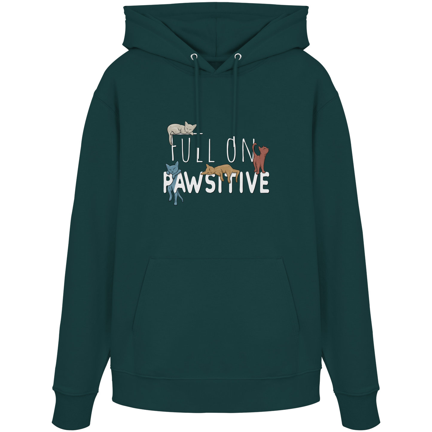 Full On Pawsitive! Gechillte Katzen - Organic Hoodie