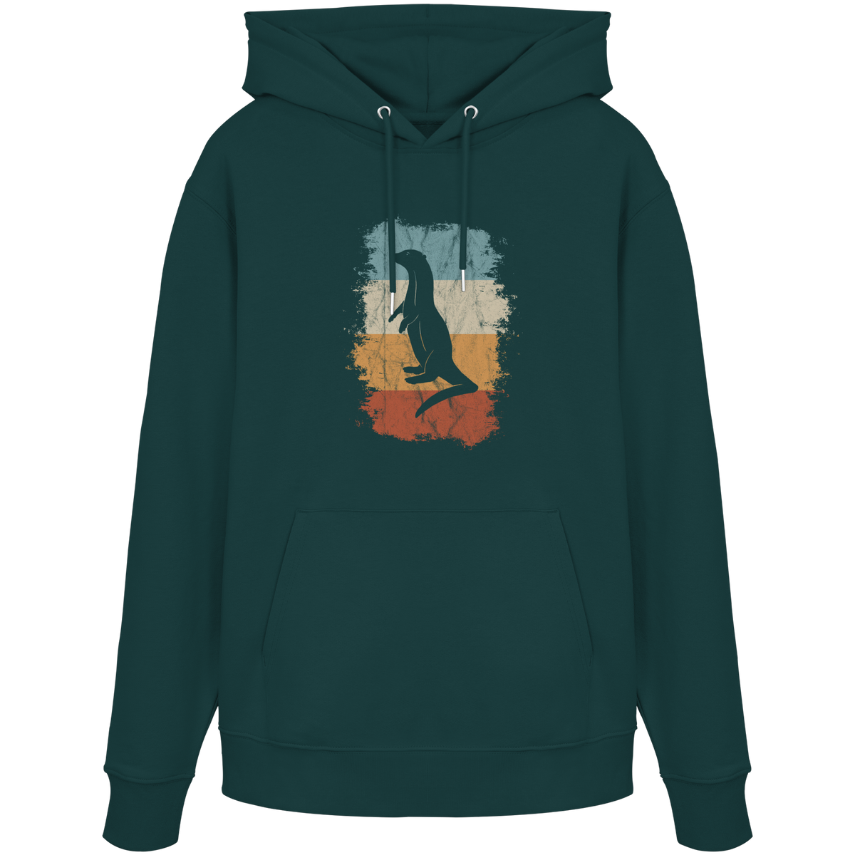 Retro Otter Fischotter Silhouette - Organic Hoodie