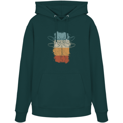 Retro Kunst Libelle | Vintage Dragonfly - Organic Hoodie
