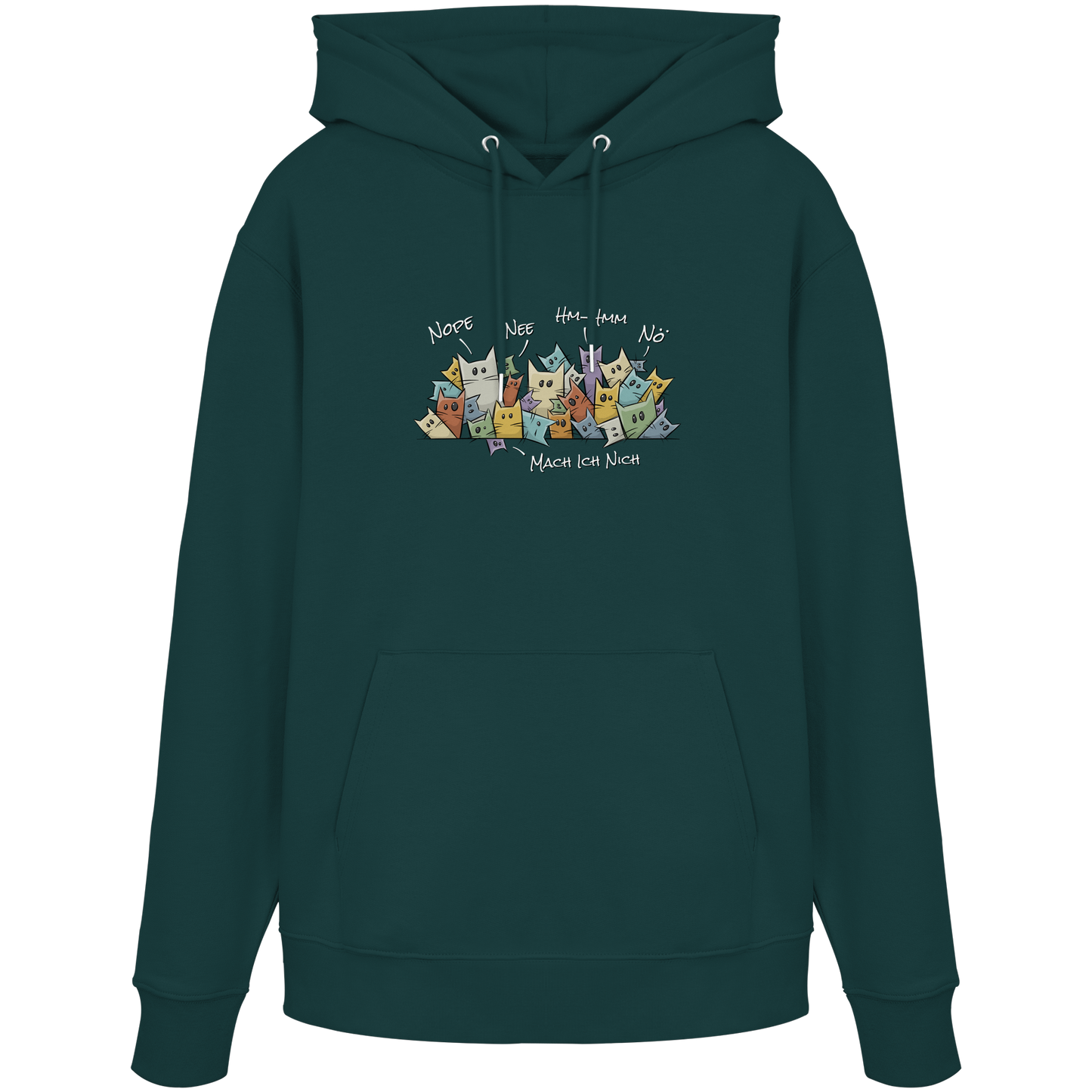Nope, Nee, Nö Katzen - Organic Hoodie