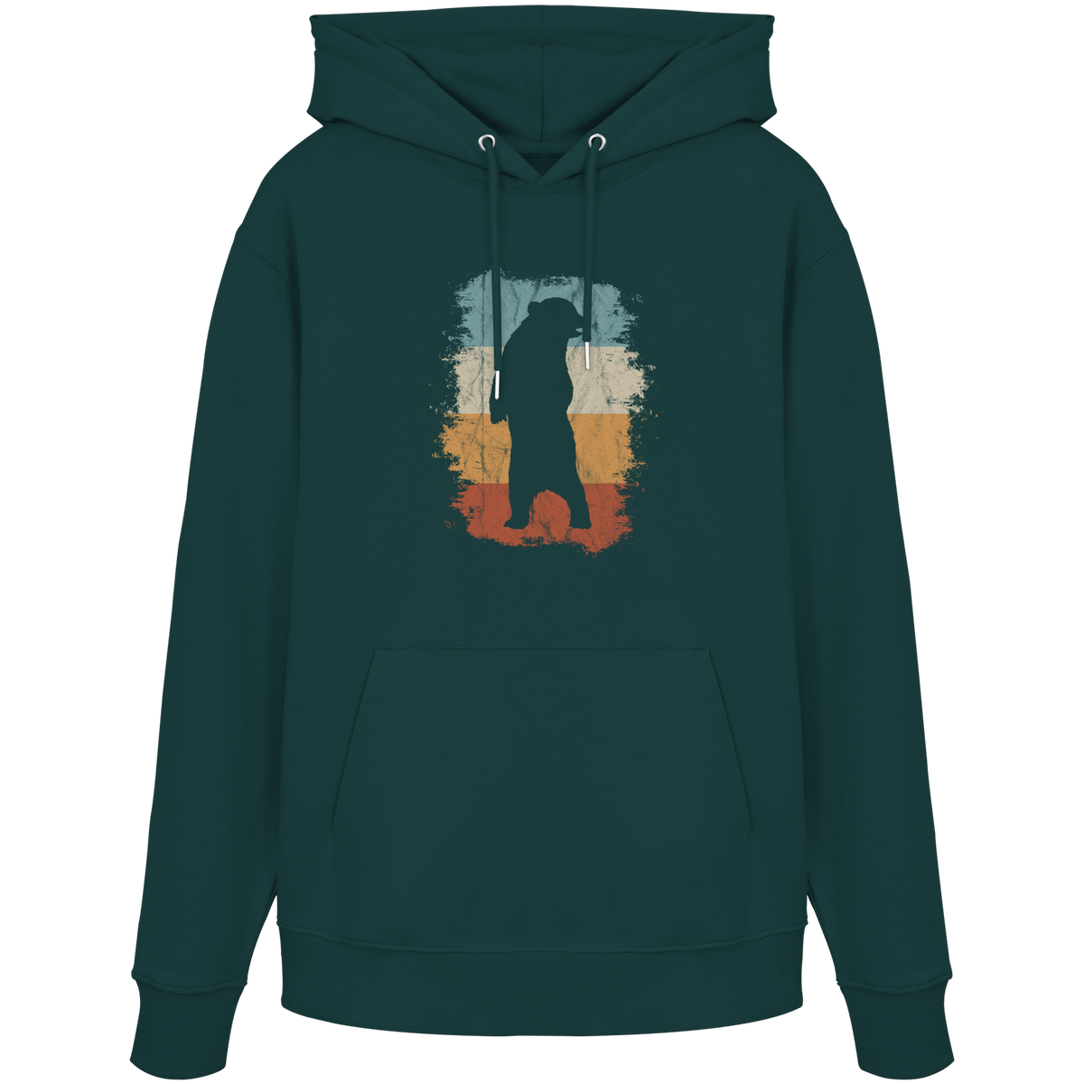 Retro Bären-Silhouette - Organic Hoodie