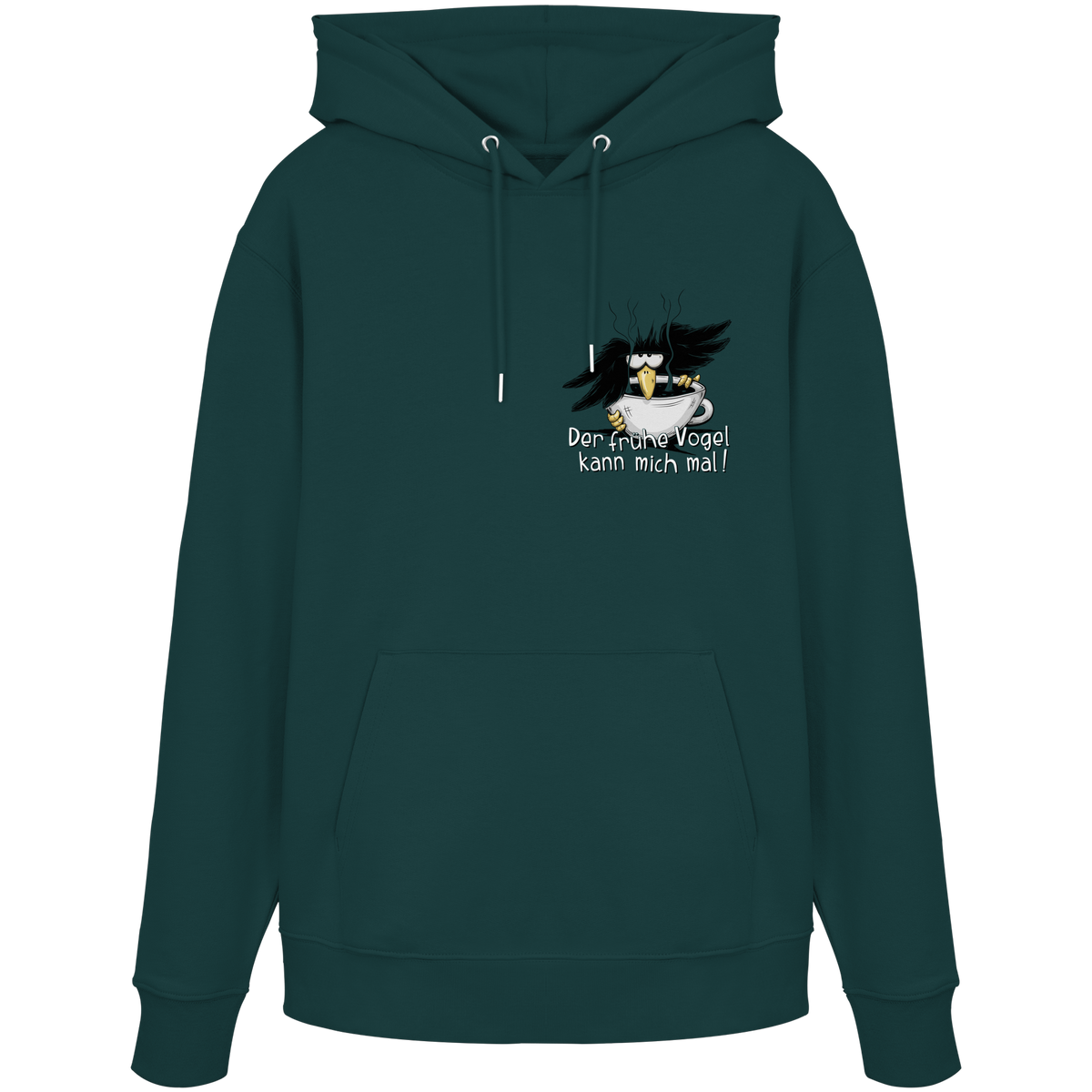 Der frühe Vogel kann mich mal | Kaffee Rabe - Organic Hoodie