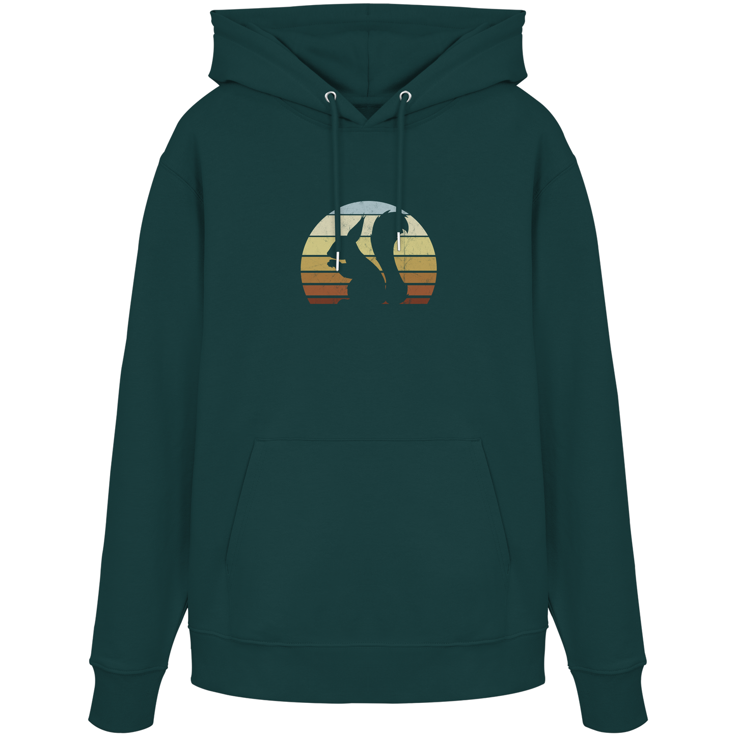 Retro Eichhörnchen Silhouette - Organic Hoodie