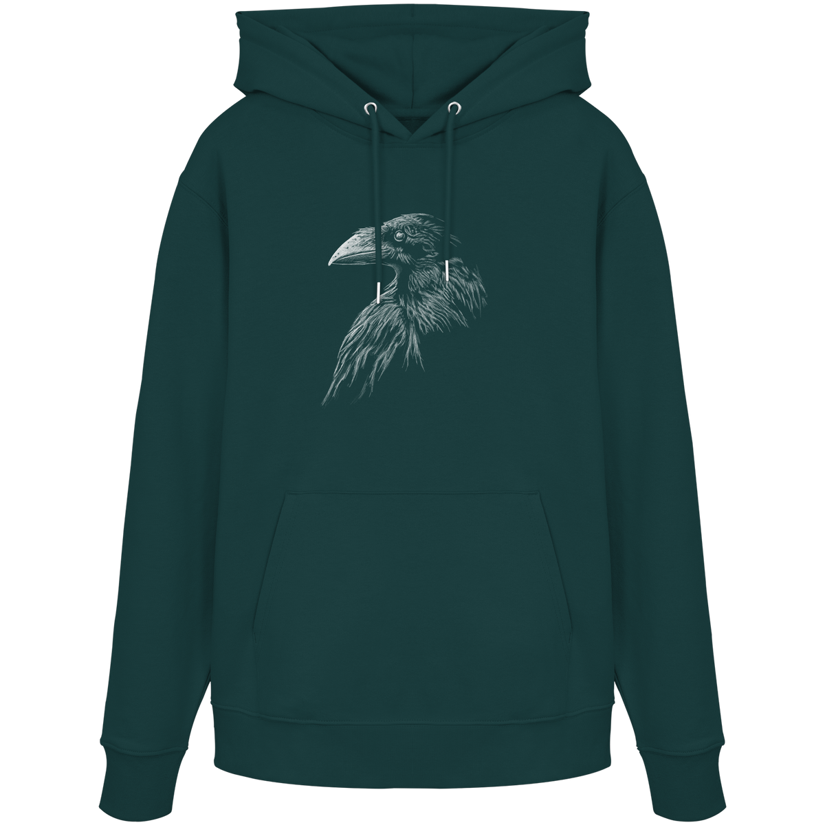 Kritzelkunst Rabe Krähe - Organic Hoodie