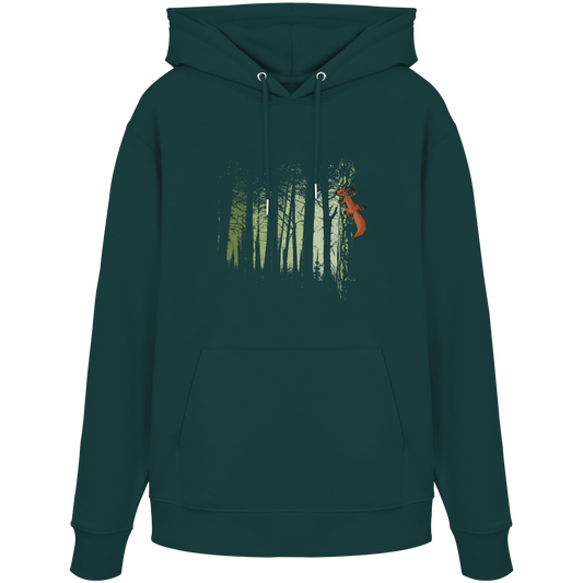 Eichhörnchen im Zwielicht-Wald - Organic Hoodie