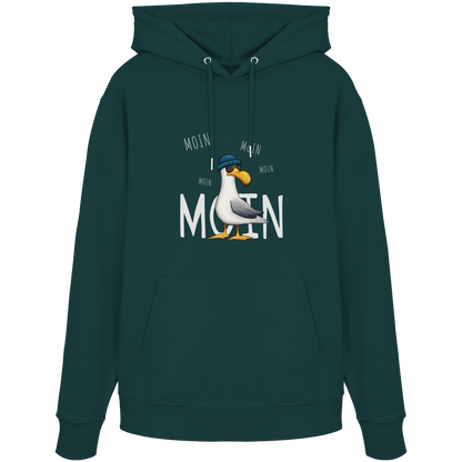 Moin Moin Lässige Hipster Möwe  - Organic Hoodie