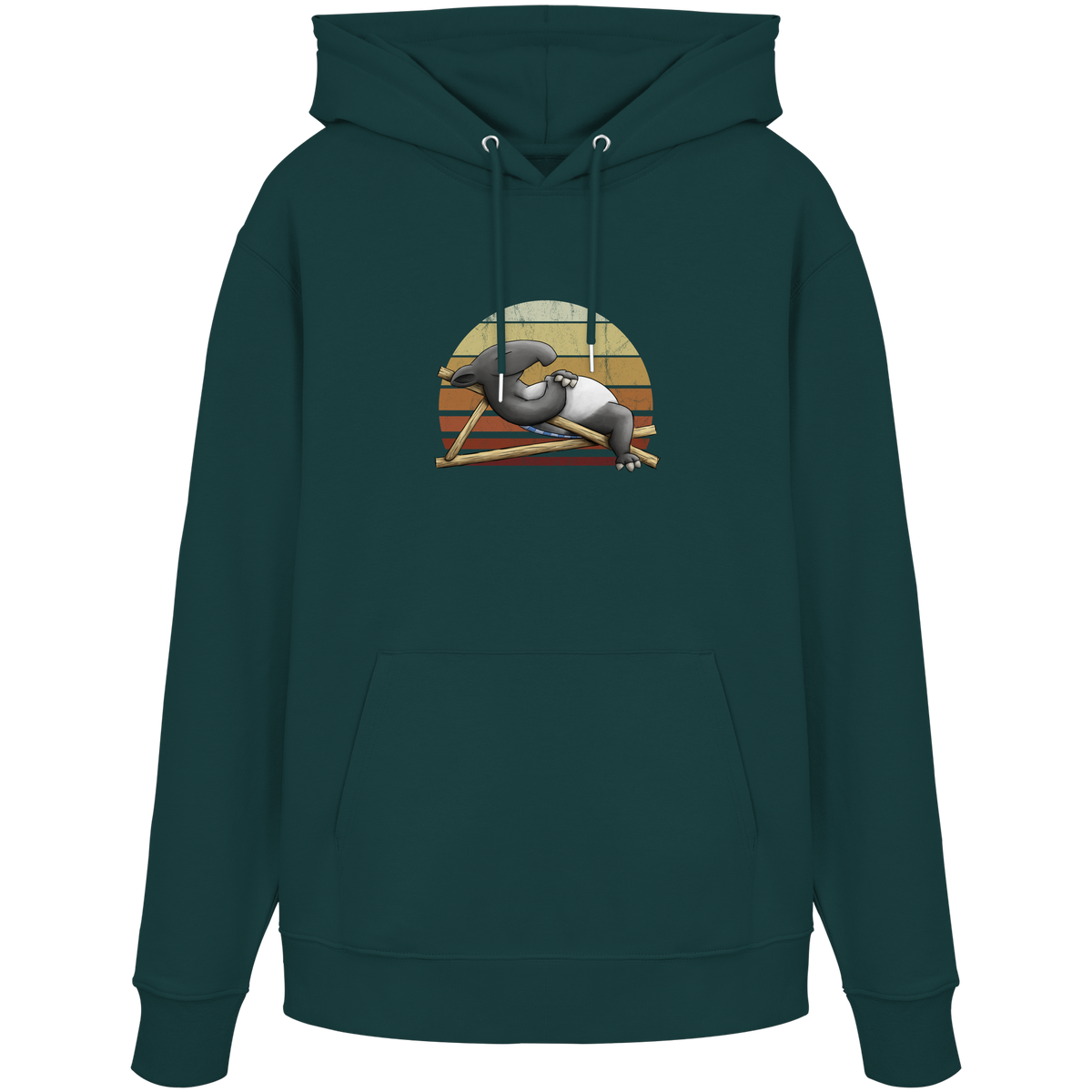 Lässiger Retro Sundown Tapir - Organic Hoodie