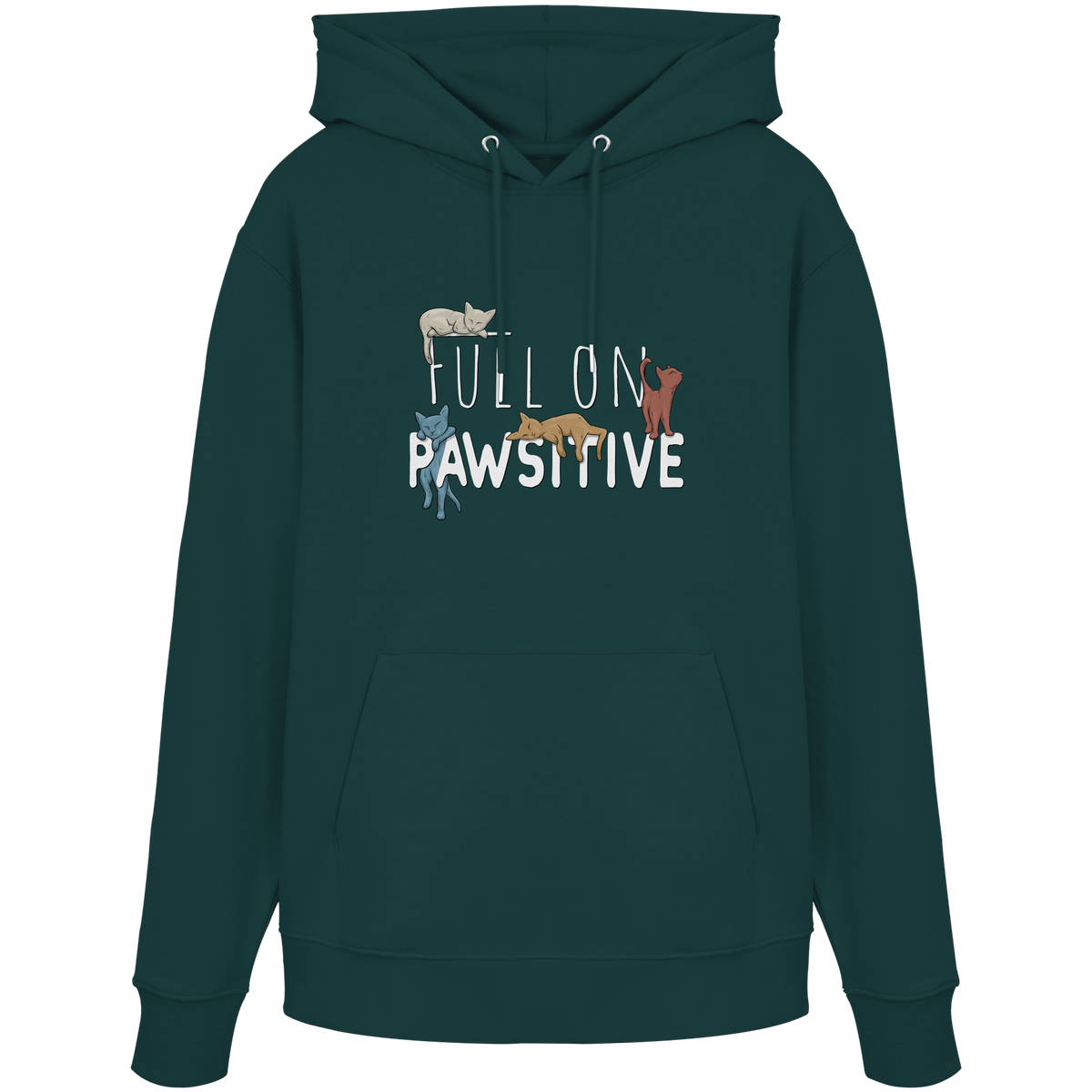 Full On Pawsitive! Gechillte Katzen - Organic Hoodie