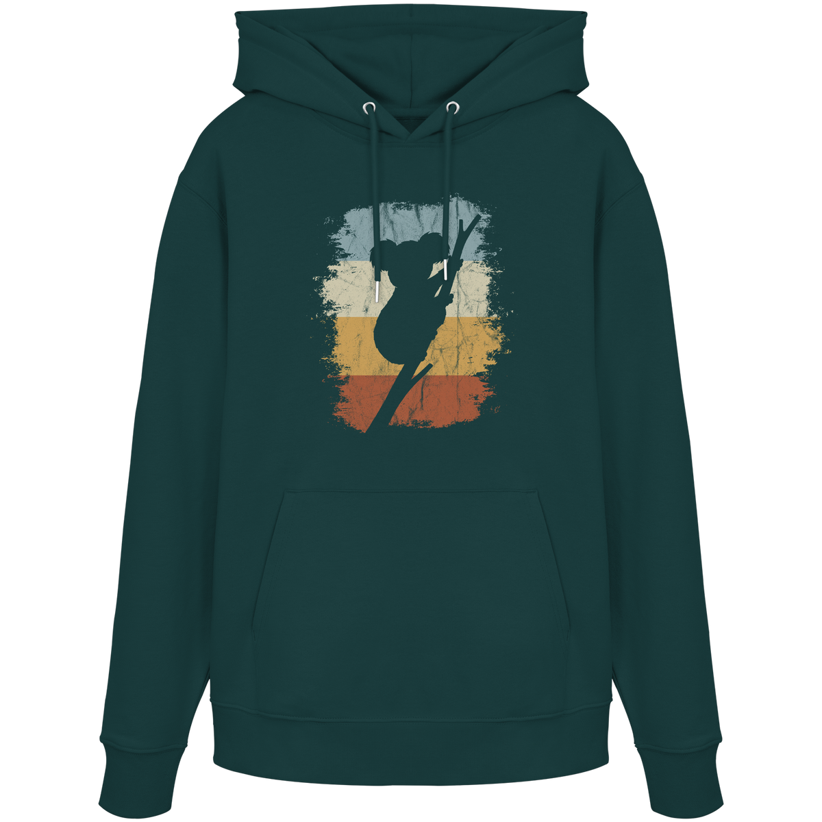 Retro kletternder Koala-Bär - Organic Hoodie