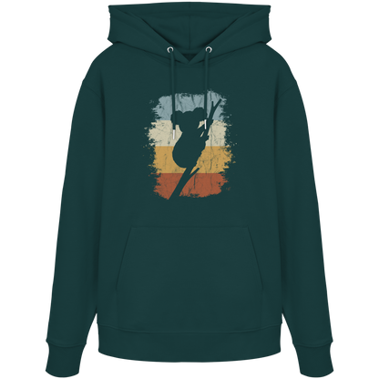 Retro kletternder Koala-Bär - Organic Hoodie