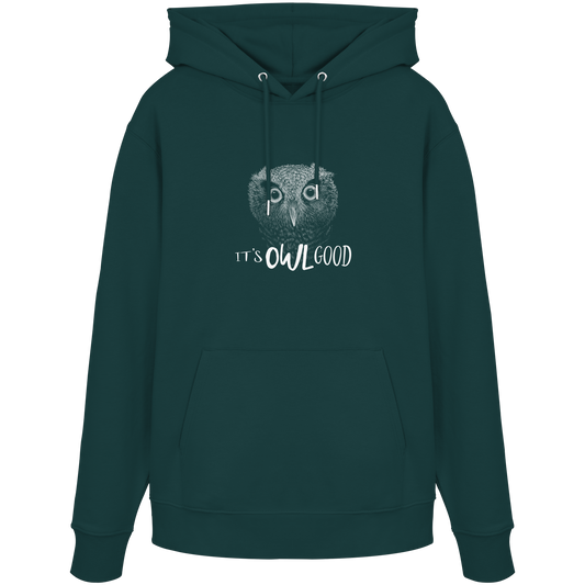 OWL Good | Kritzel-Kunst-Eule - Organic Hoodie