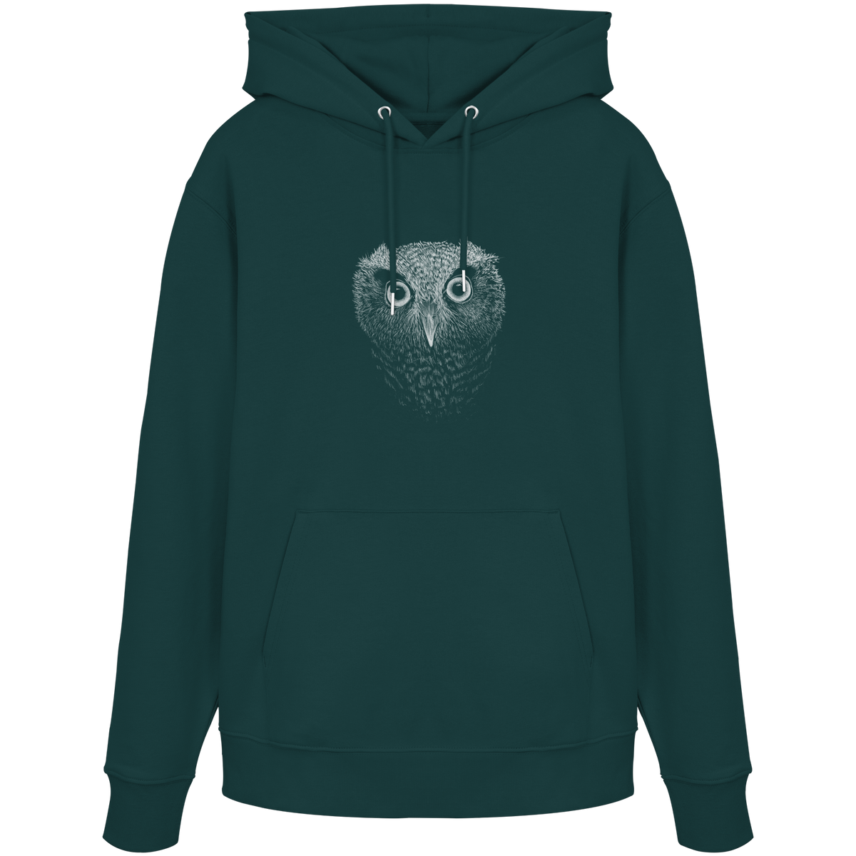 Eule Kritzelkunst Illustration - Organic Hoodie