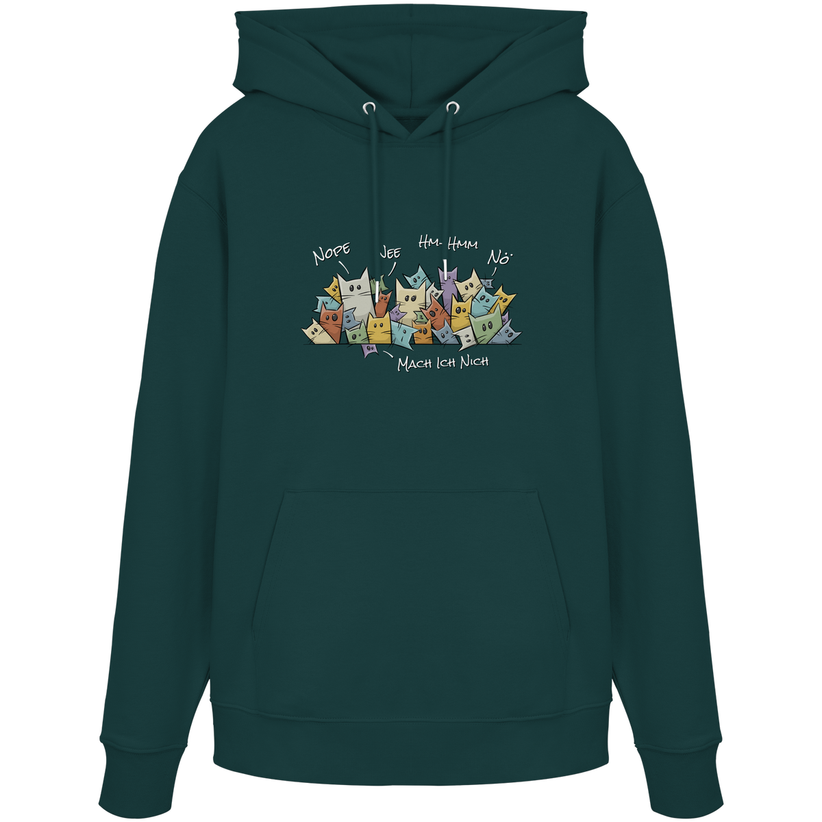 Nope, Nee, Nö Katzen - Organic Hoodie