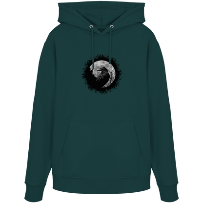 Schwarzer Rabe bei Vollmond  - Organic Hoodie