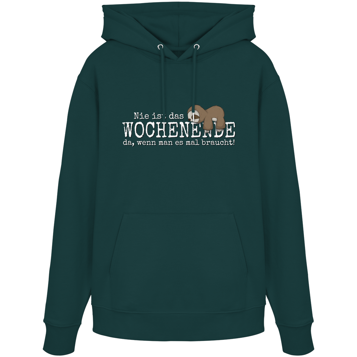 Kawaii Faultier Wochenende - Organic Hoodie