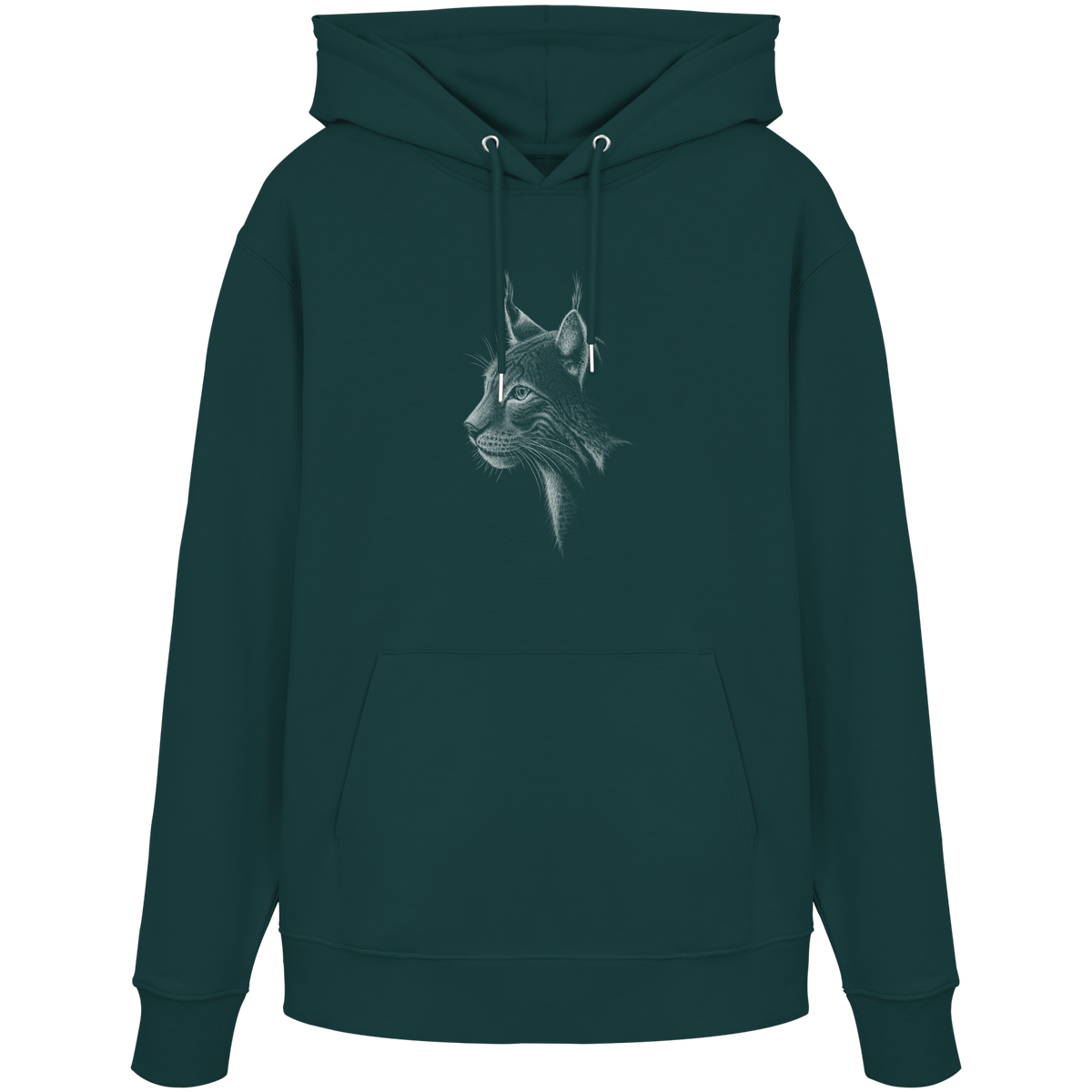 Luchs Kritzelkunst Wildkatze Illustration - Organic Hoodie