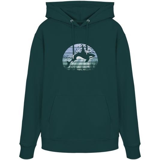 Retro Tiefsee Schwertwal Orca - Organic Hoodie