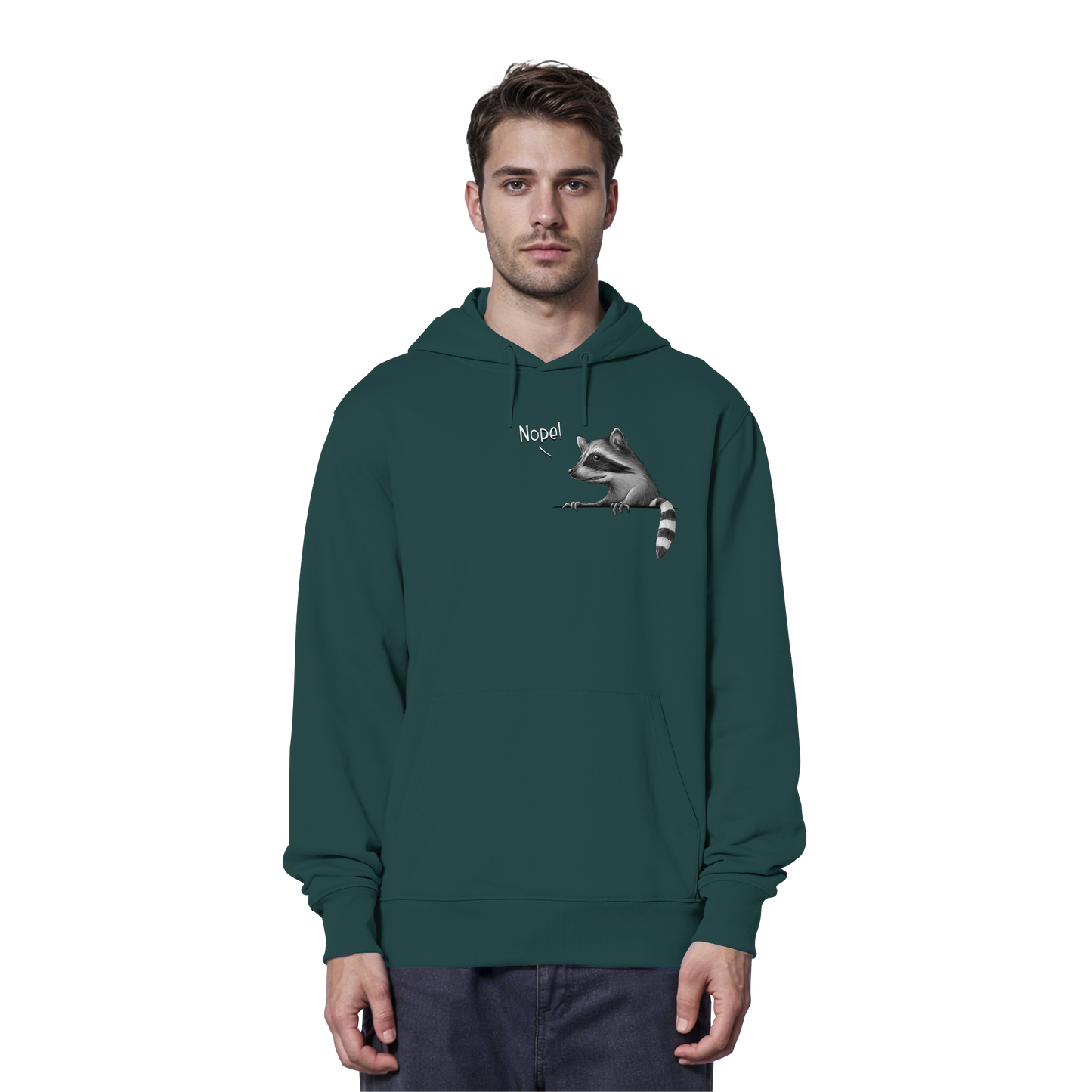 Nope! Frecher verwegener Waschbär - Organic Hoodie