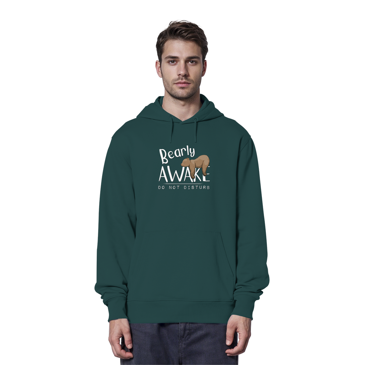 Bearly Awake Bitte nicht stören Bär - Organic Hoodie