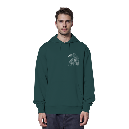 Rabenmutter schwarze Krähe Rabe - Organic Hoodie