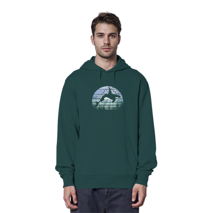 Retro Tiefsee Schwertwal Orca - Organic Hoodie