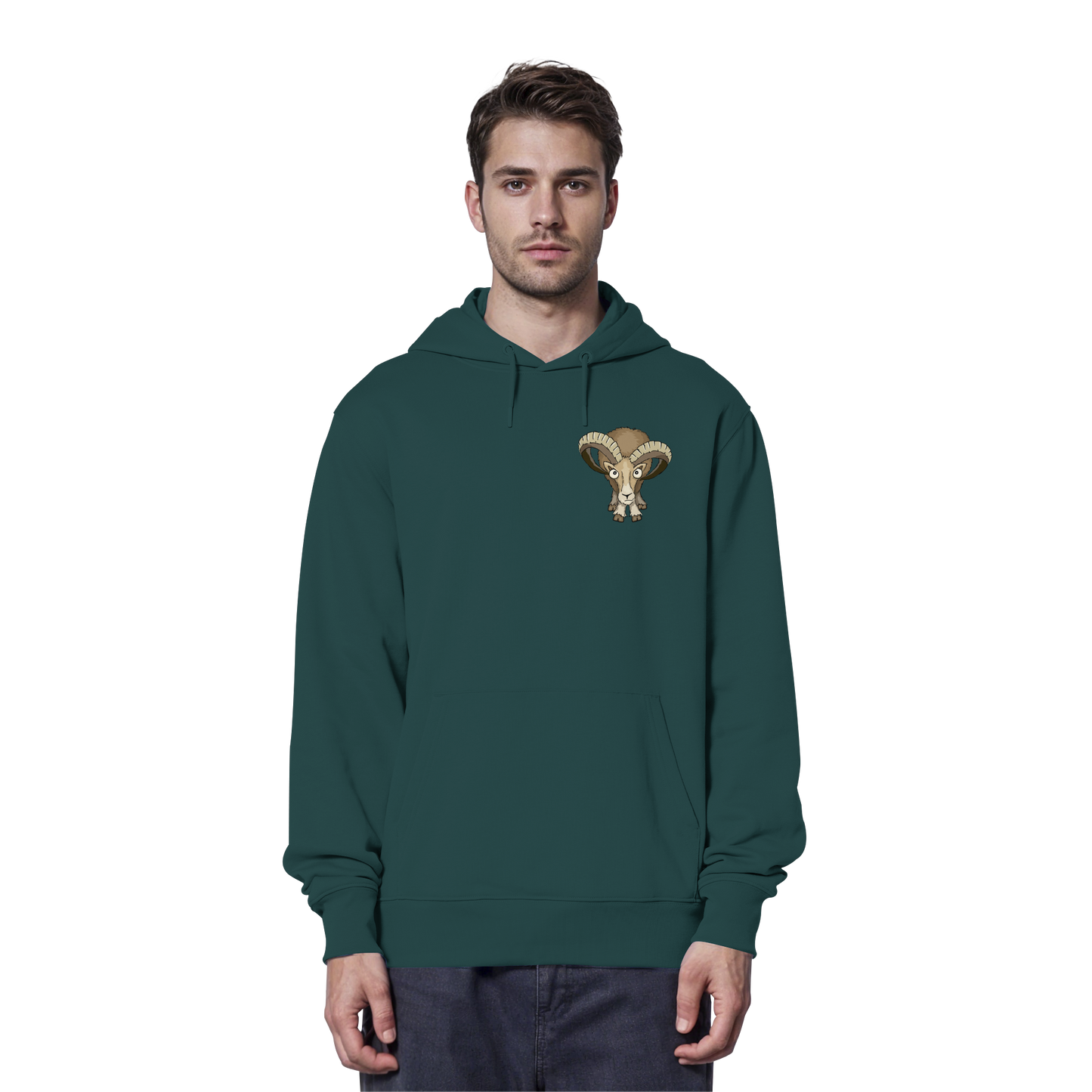 Bockiges Mufflon Widder Schafbock - Organic Hoodie