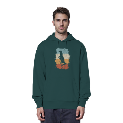 Retro Otter Fischotter Silhouette - Organic Hoodie