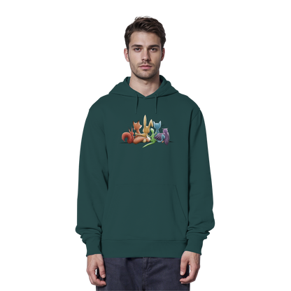 Regenbogen Tiere für Freundschaft, Toleranz und Vielfalt - Organic Hoodie