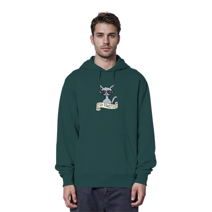 Stay Pawsitive Bleib lässig Hipster Katze - Organic Hoodie