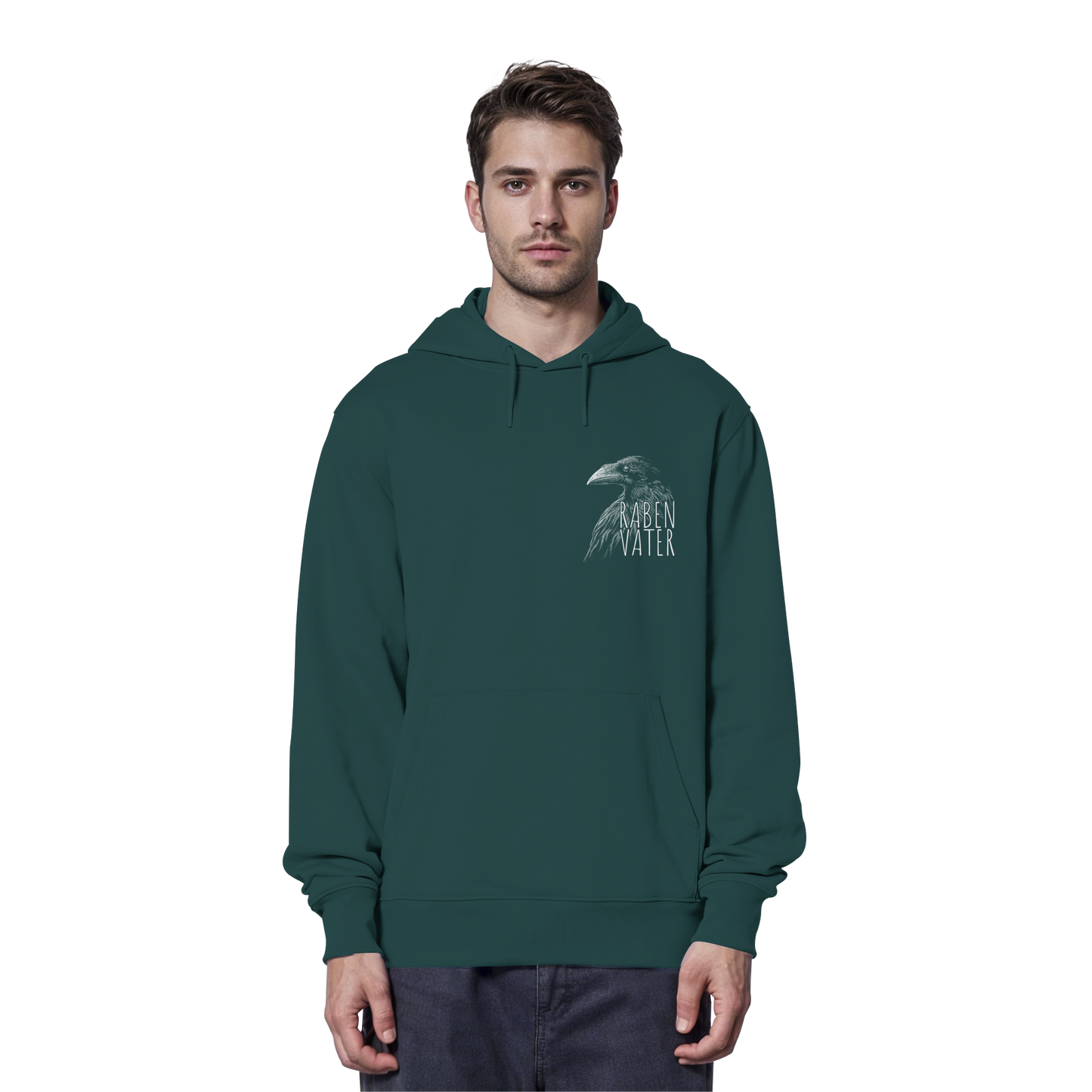 Rabenvater schwarzer Rabe Krähe - Organic Hoodie