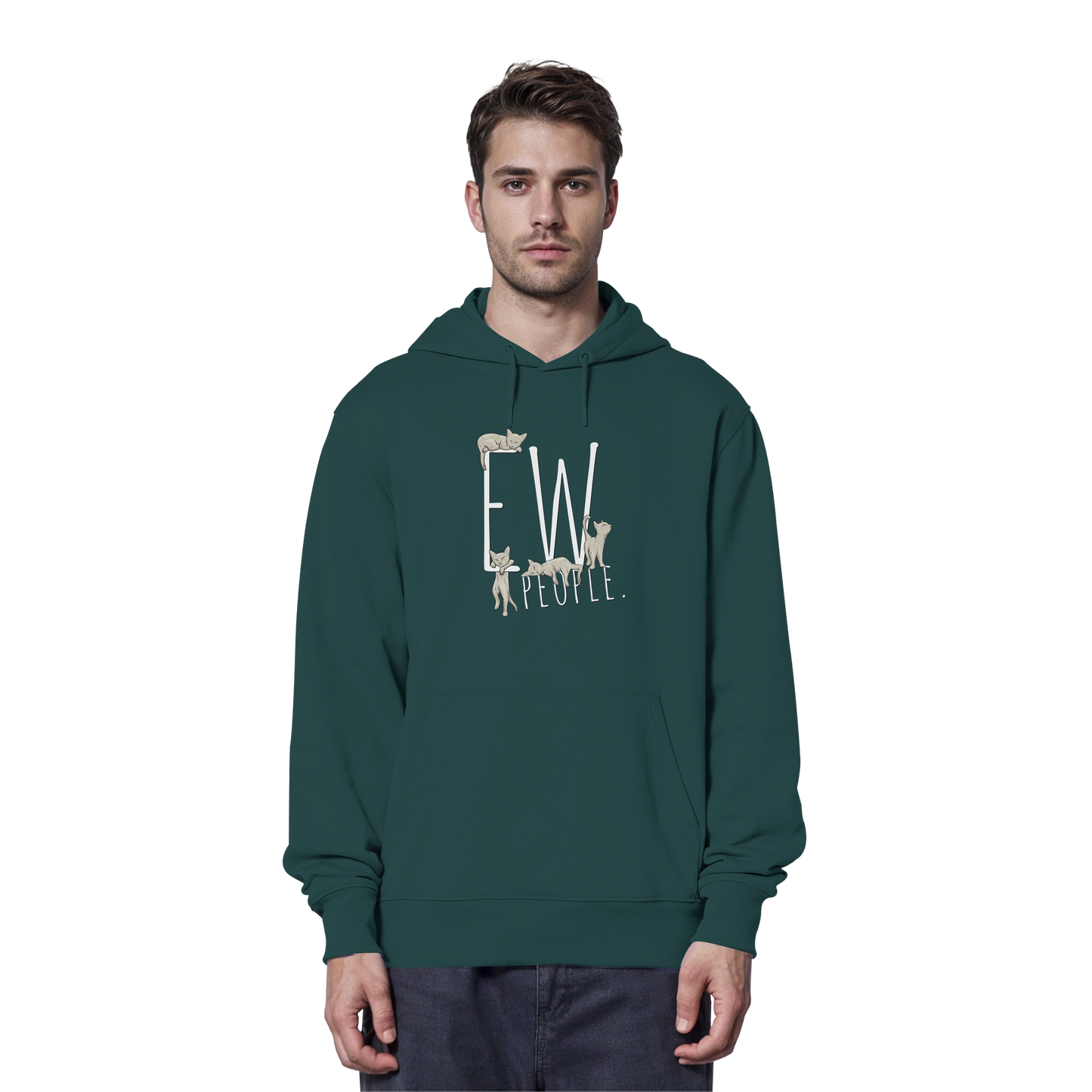 Ew, People. Sarkastische Katzen - Organic Hoodie