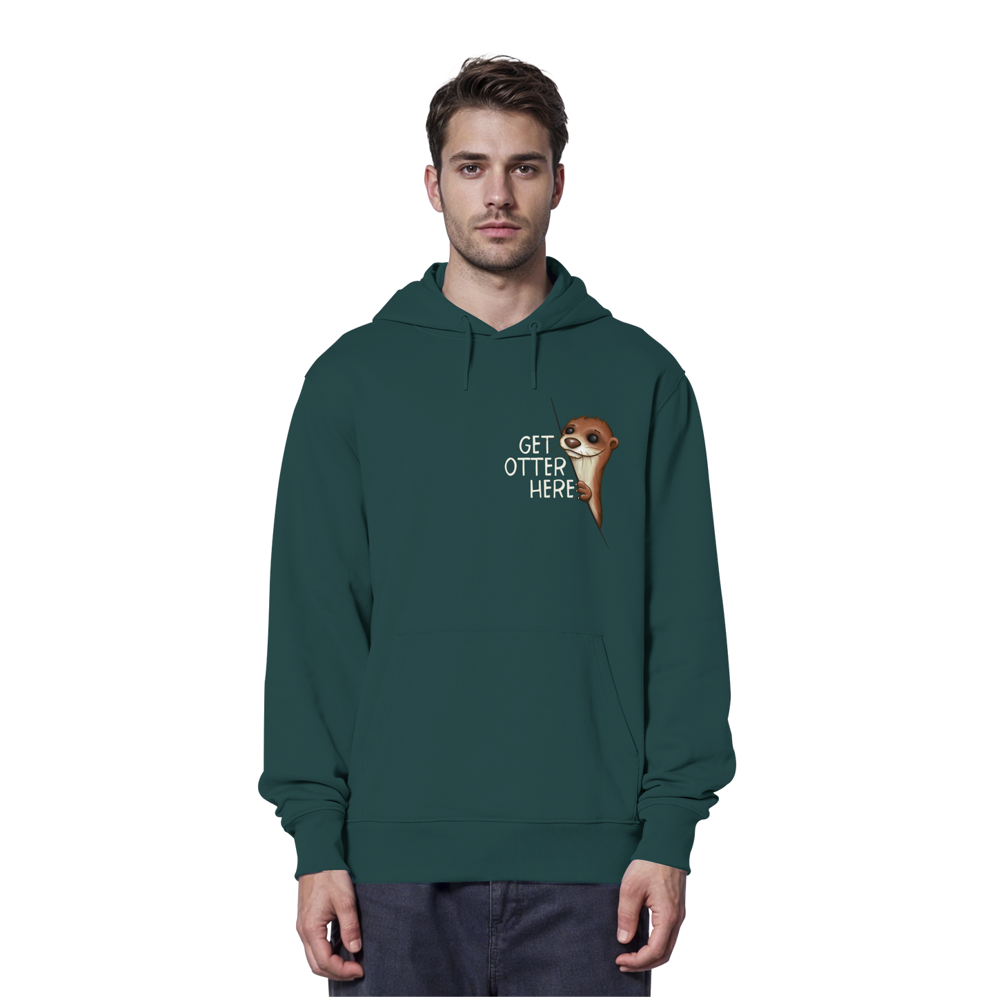 Get Otter Here | Lustiger Otter Kalauer - Organic Hoodie