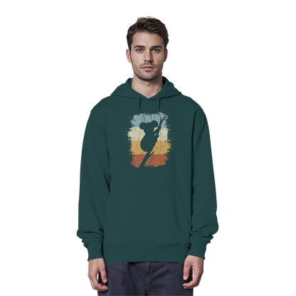 Retro kletternder Koala-Bär - Organic Hoodie