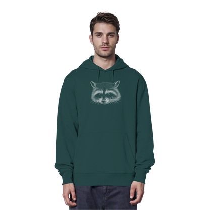 Waschbär Illustration Kritzelkunst - Organic Hoodie